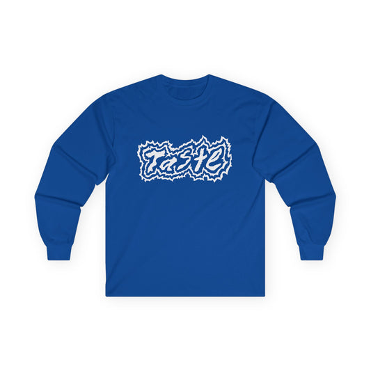 HALF WHITE "TASTE" LOGO ULTRA COTTON LONG SLEEVE TEE