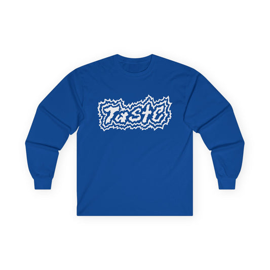 "TASTE" HALF WHITE LOGO UNISEX ULTRA COTTON LONG SLEEVE TEE
