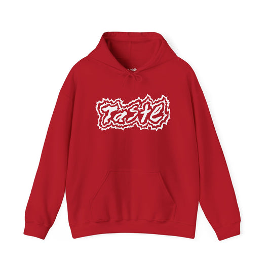 HALF WHITE "TASTE" LOGO HEAVY BLEND HOODED SWEATSHIRT