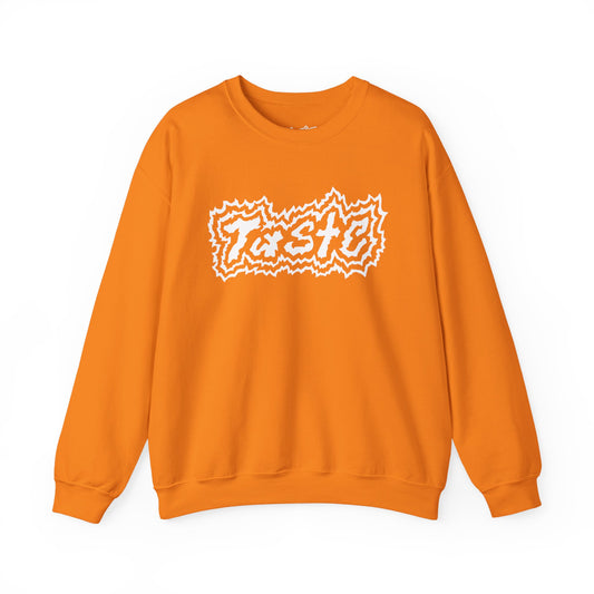 "TASTE" HALF WHITE LOGO UNISEX HEAVY BLEND CREWNECK SWEATSHIRT