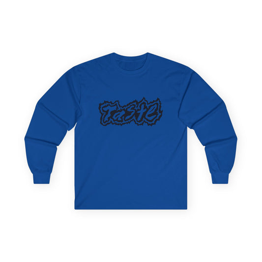 HALF BLACK "TASTE" LOGO ULTRA COTTON LONG SLEEVE TEE