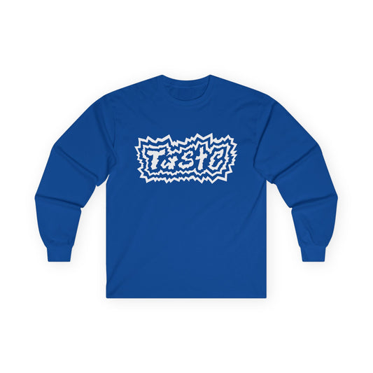 "TASTE" HALF WHITE LOGO UNISEX ULTRA COTTON LONG SLEEVE TEE